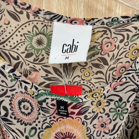 CAbi Beige Print  2 Piece Top Set Size Large - Picture 2 of 5